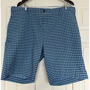 Polo Ralph Lauren Mens Blue Green Plaid Stretch Classic Fit Shorts Size 40 41